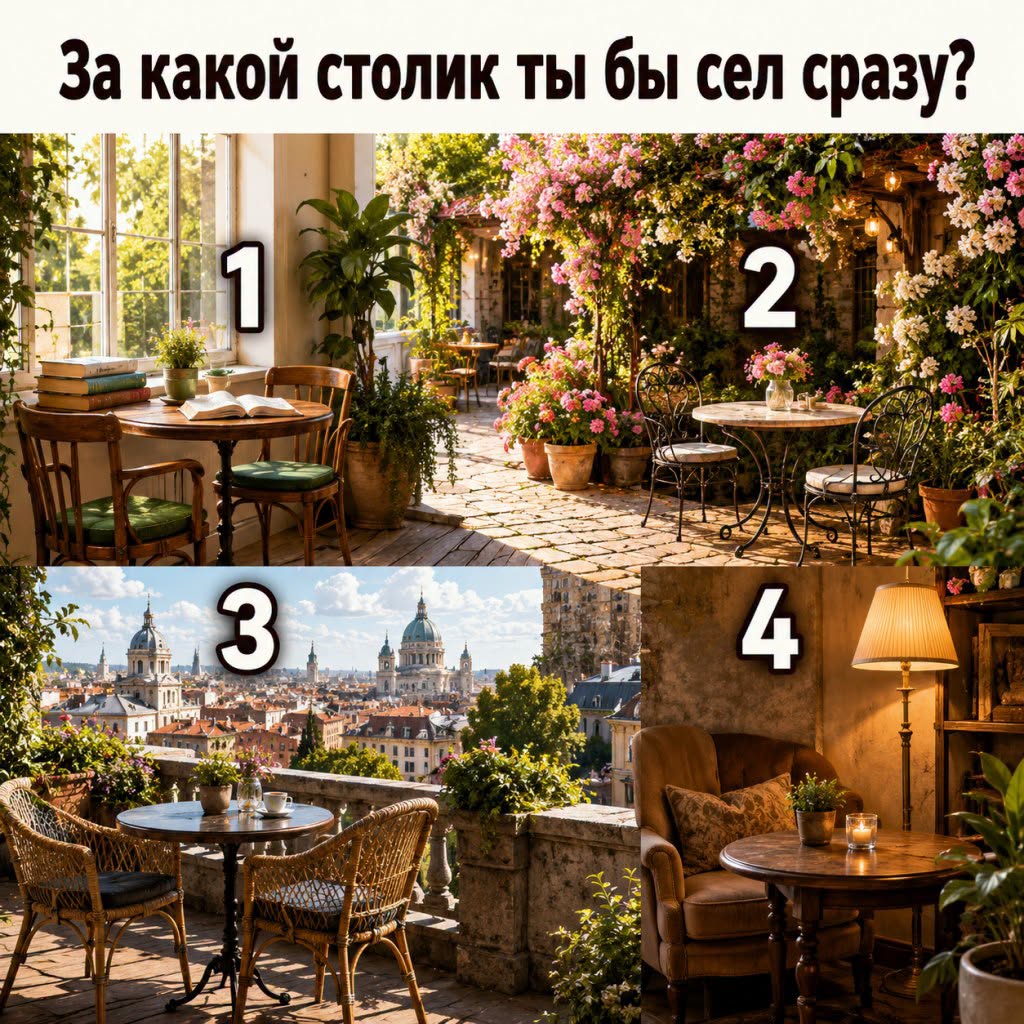 Как выбор столика может показать ваше внутреннее состояние