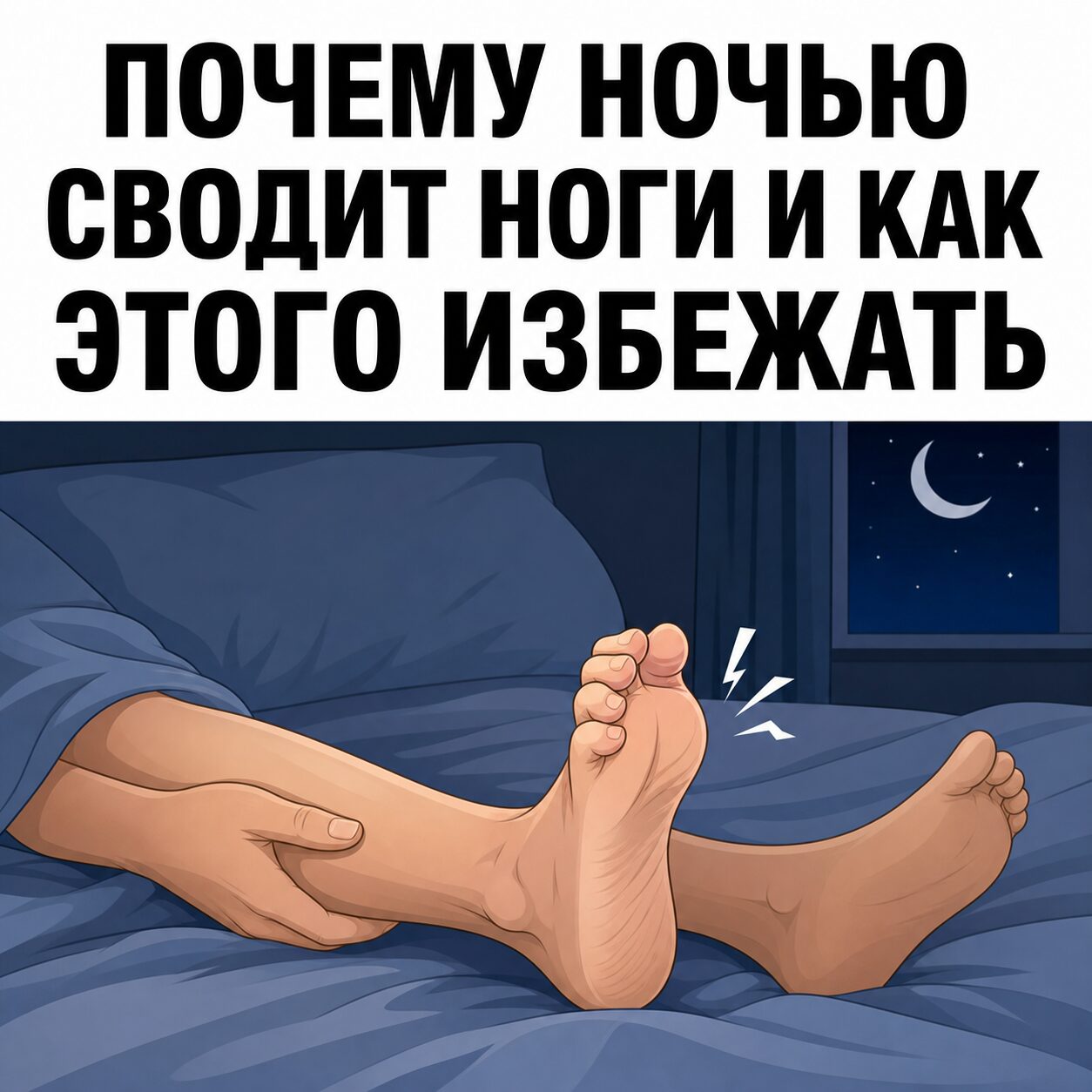 Ночные судороги в ногах: почему они возникают и что действительно помогает