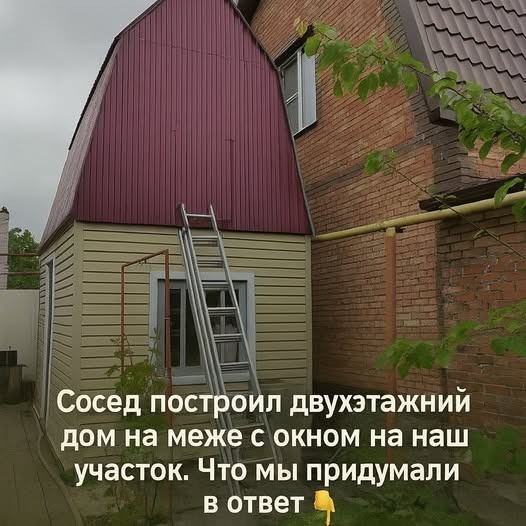Соседская пристройка почти лишила нас приватности