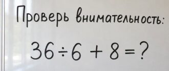 Сколько будет 36 ÷ 6 + 8: простая задача, на которой многие спешат