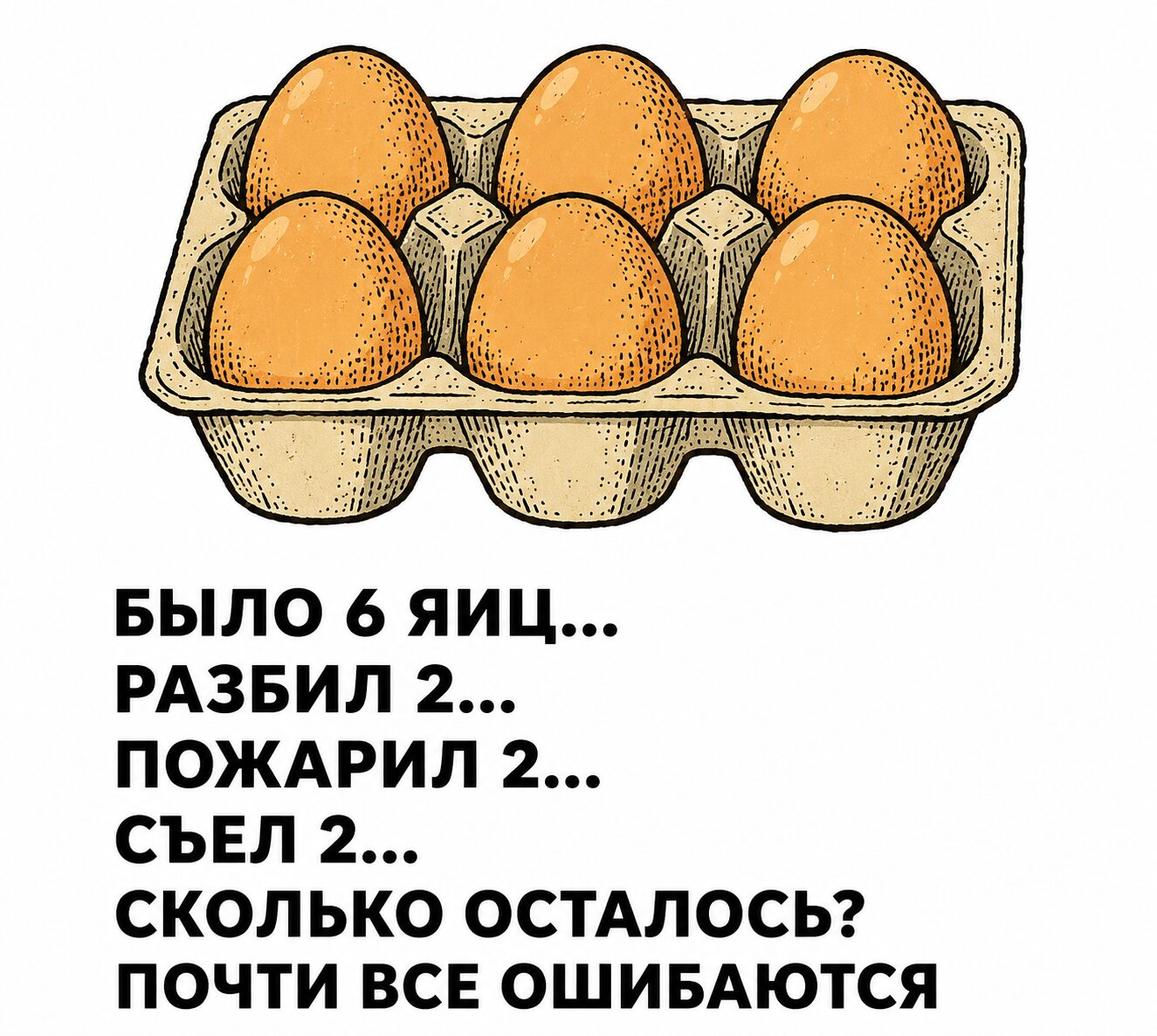 Сколько яиц осталось? Загадка, на которой легко ошибиться